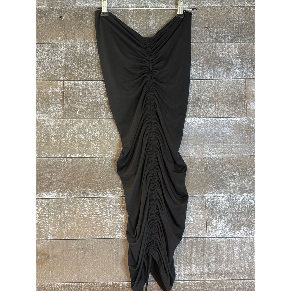 Windsor Ruched‎ Midi Dress Womens Small Black